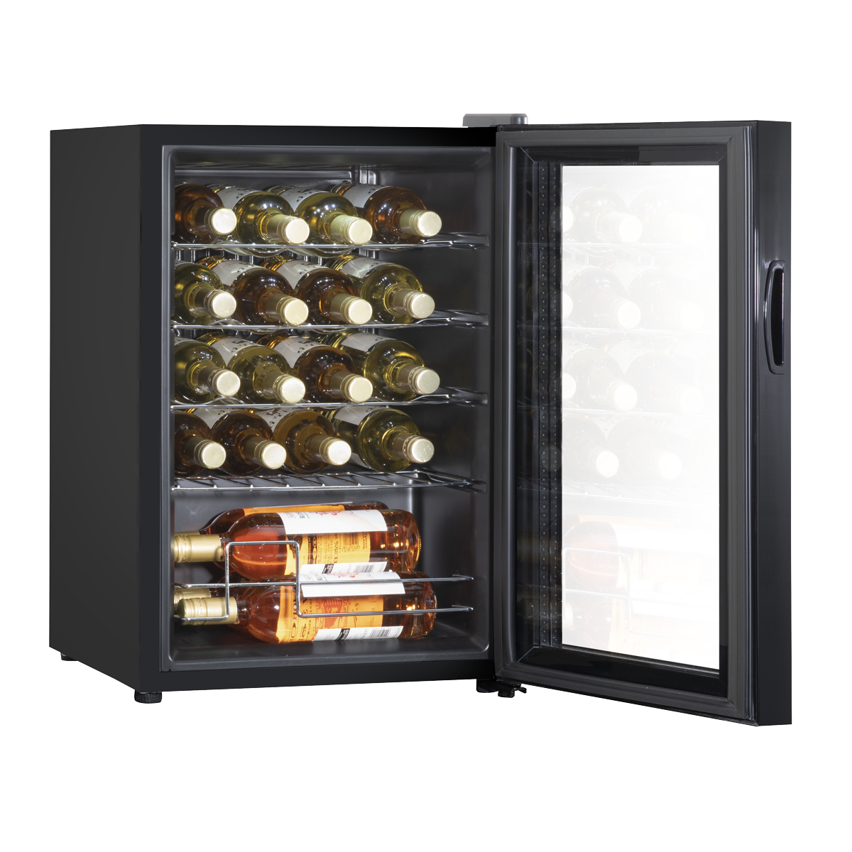 Baridi Wine Cooler Fridge, 20 Bottle, Black (DH8) (Factory Refurbished A)
