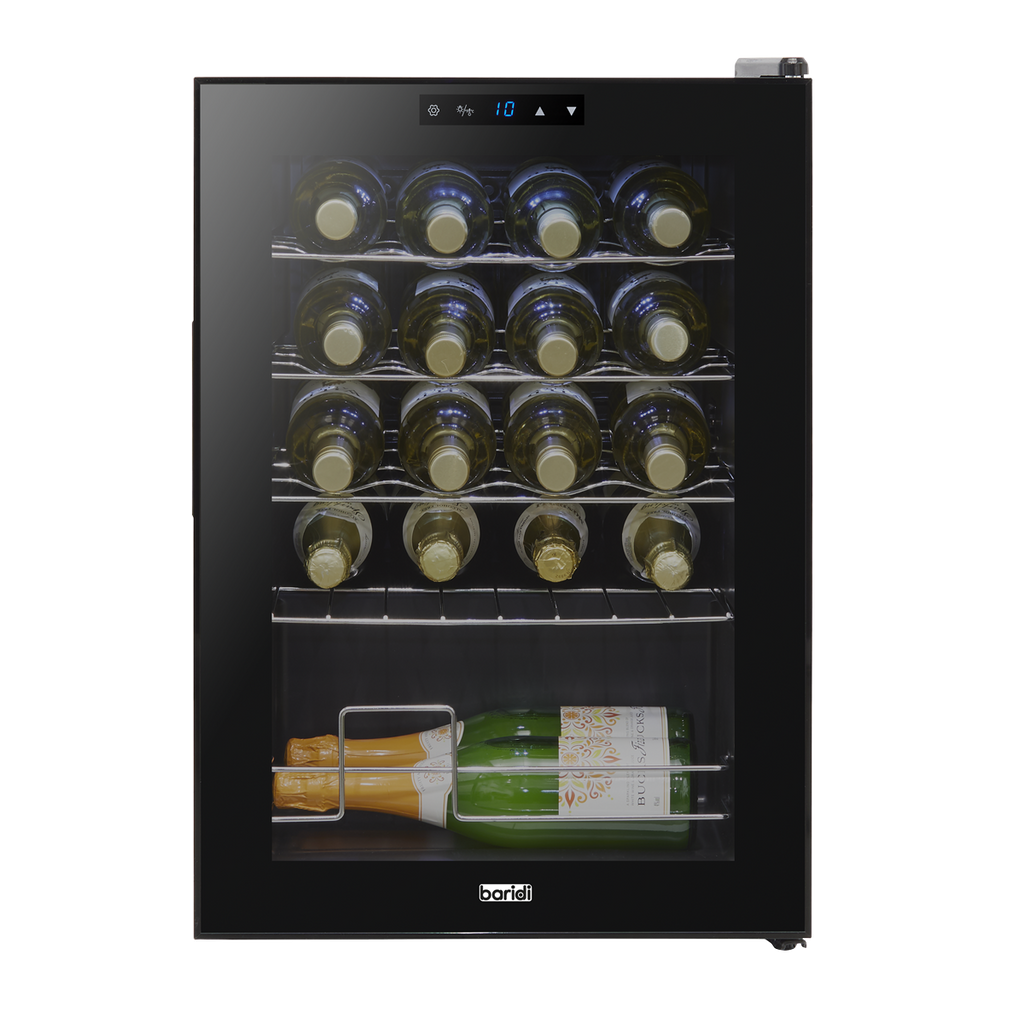 Baridi Wine Cooler Fridge, 20 Bottle, Black (DH8) (Factory Refurbished A)