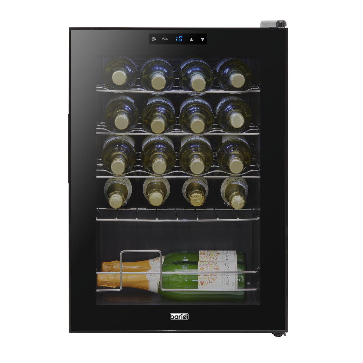 Baridi Wine Cooler Fridge, 20 Bottle, Black (DH8) (Factory Refurbished A)