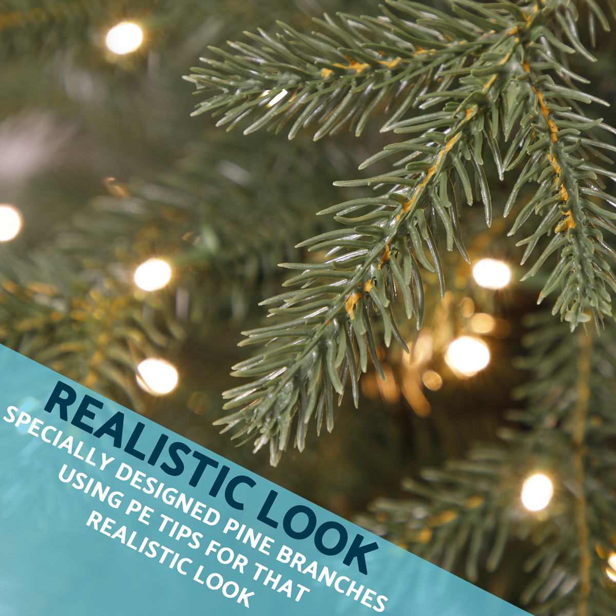 Dellonda Pre-Lit Hinged Christmas Tree with 350 LED Lights, 7ft/210cm (DH82)