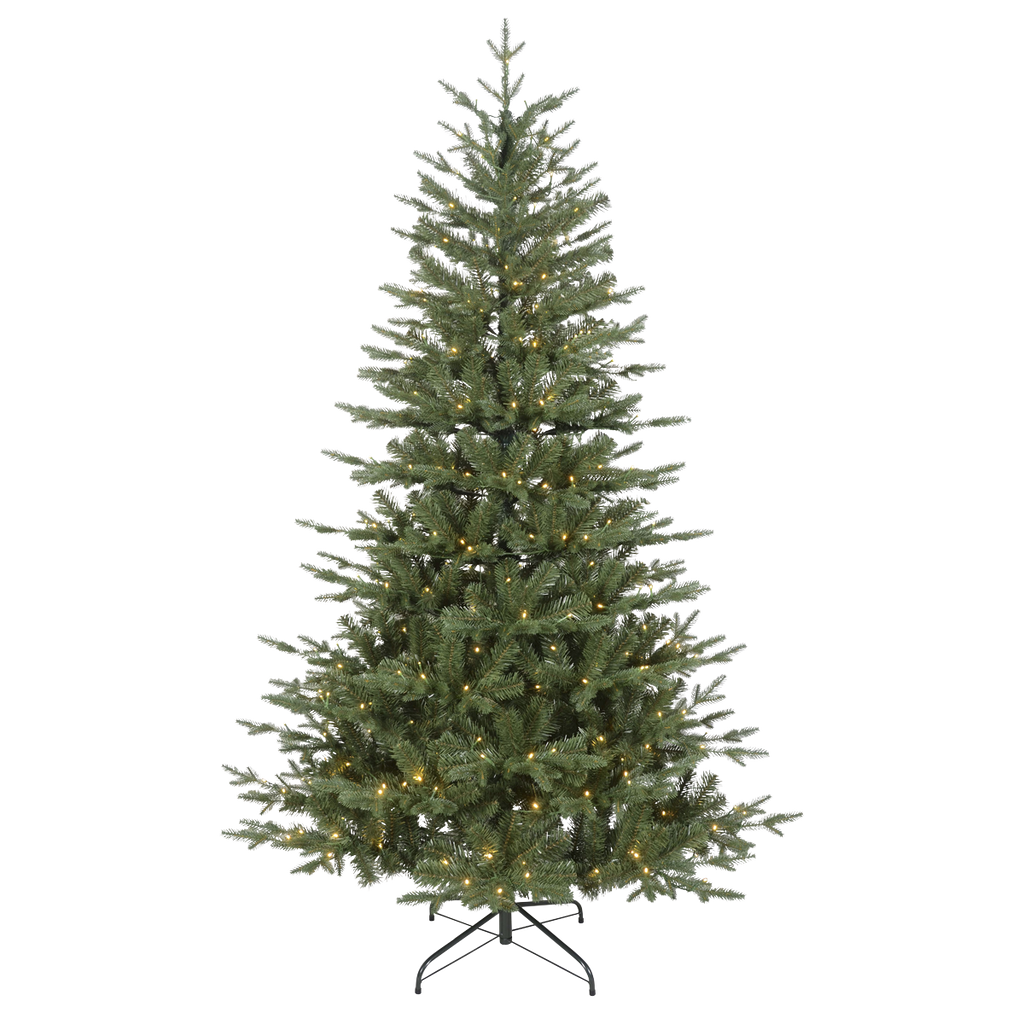 Dellonda Pre-Lit Hinged Christmas Tree with 270 LED Lights, 6ft/180cm (DH81)