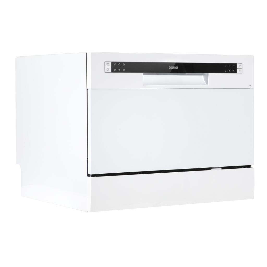 Baridi Tabletop Dishwasher, 6 Place Settings, 6.5L Capacity, White (DH83)
