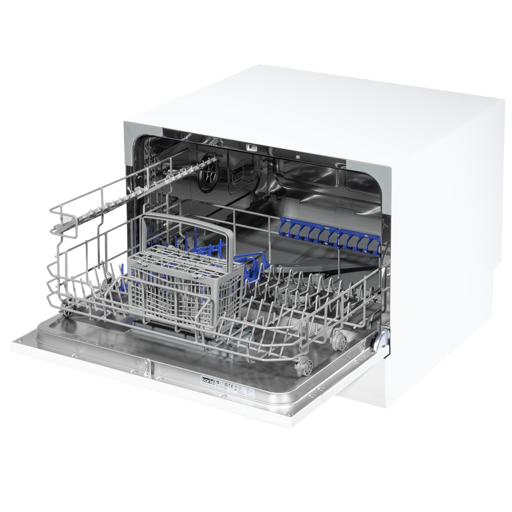 Baridi Tabletop Dishwasher, 6 Place Settings, 6.5L Capacity, White (DH83)
