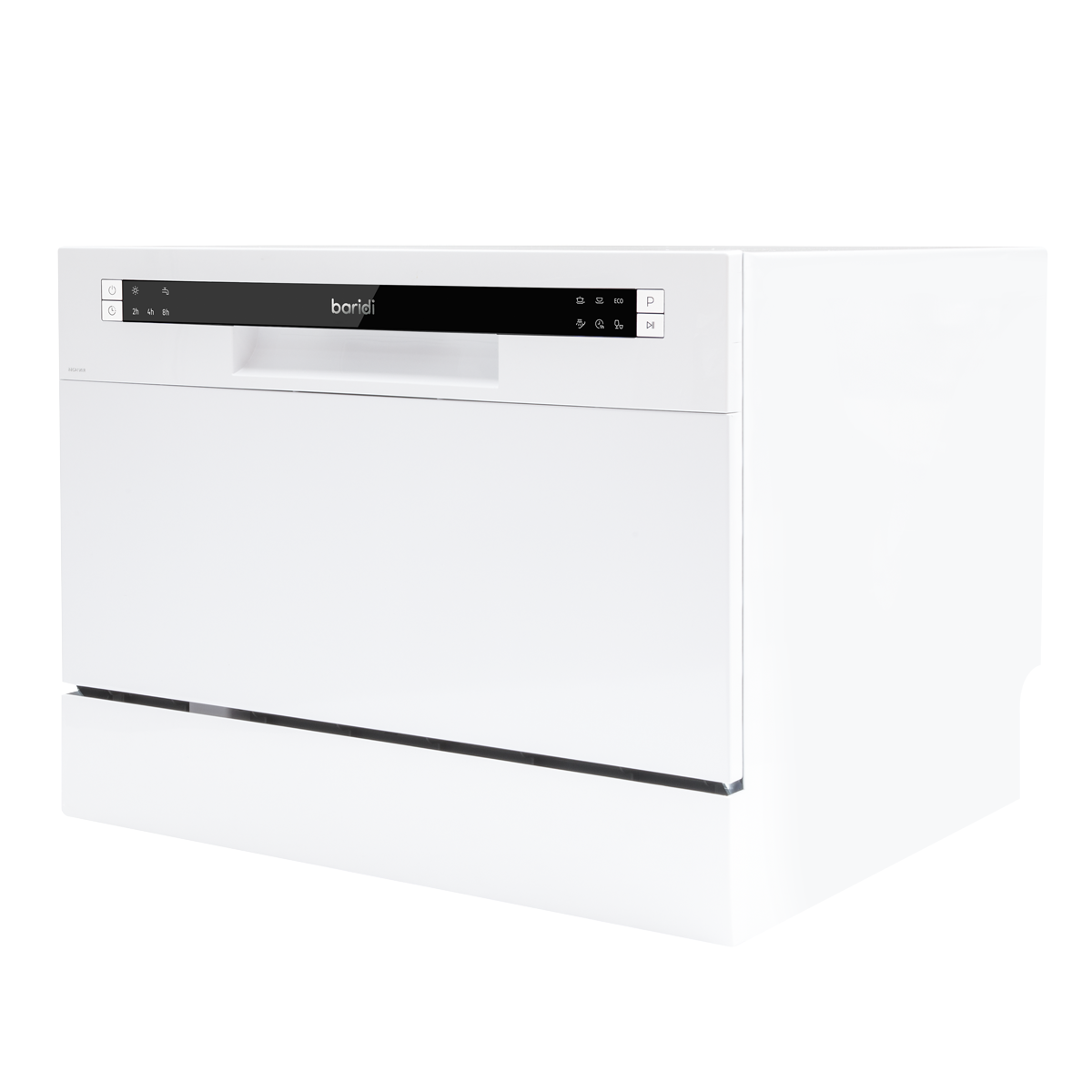 Baridi Tabletop Dishwasher 6 Place Settings 6.5L Capacity - White