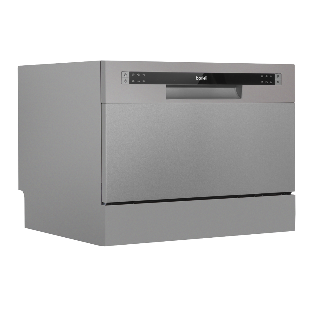Baridi Tabletop Dishwasher, 6 Place Settings, 6.5L Capacity, Silver (DH84) (Factory Refurbished B)