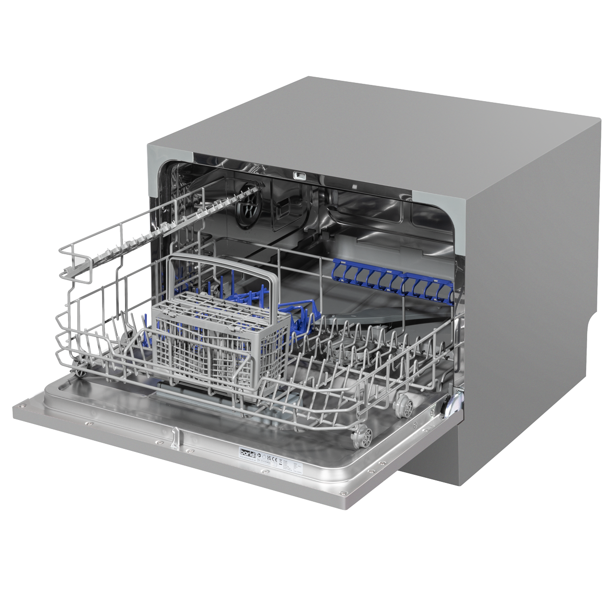 Baridi Tabletop Dishwasher, 6 Place Settings, 6.5L Capacity, Silver (DH84) (Factory Refurbished B)