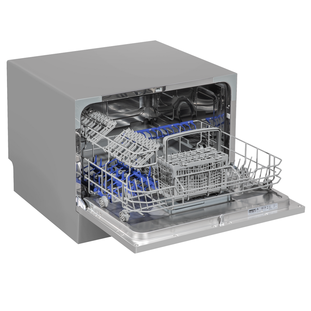 Baridi Tabletop Dishwasher, 6 Place Settings, 6.5L Capacity, Silver (DH84) (Factory Refurbished B)