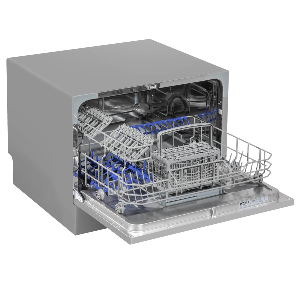 Baridi Tabletop Dishwasher, 6 Place Settings, 6.5L Capacity, Silver (DH84)
