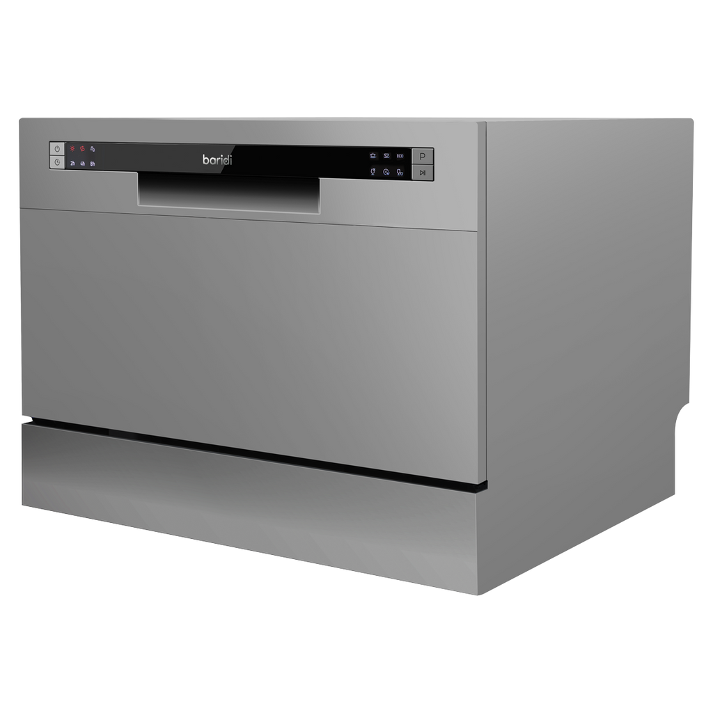 Baridi Tabletop Dishwasher, 6 Place Settings, 6.5L Capacity, Silver (DH84) (Factory Refurbished B)