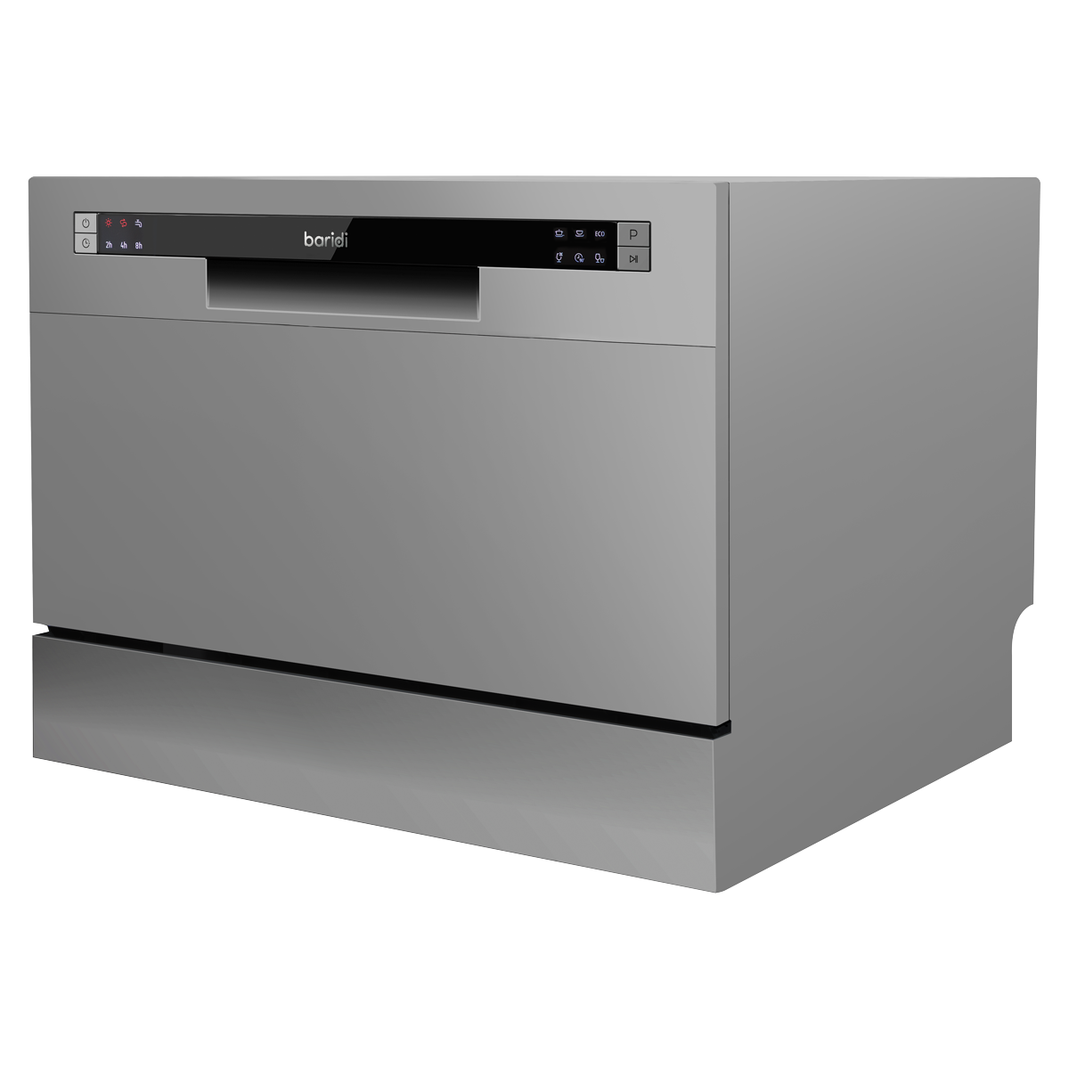 Baridi Tabletop Dishwasher, 6 Place Settings, 6.5L Capacity, Silver (DH84)