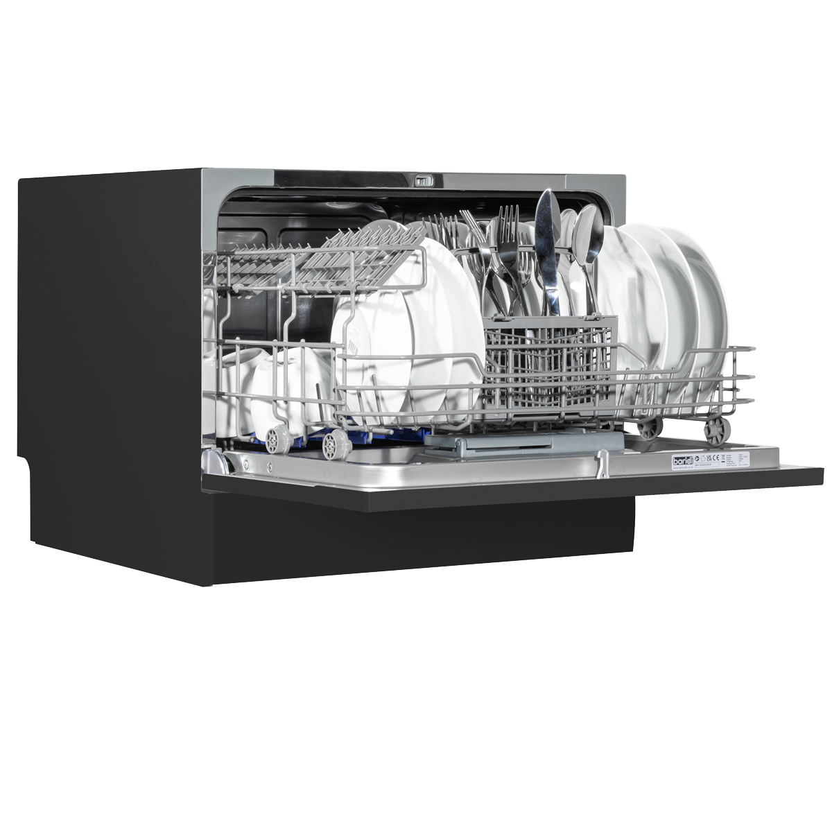Baridi Tabletop Dishwasher, 6 Place Settings, 6.5L Capacity, Black (DH85)