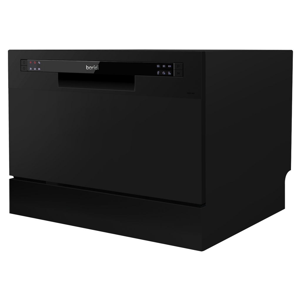 Baridi Tabletop Dishwasher, 6 Place Settings, 6.5L Capacity, Black (DH85)