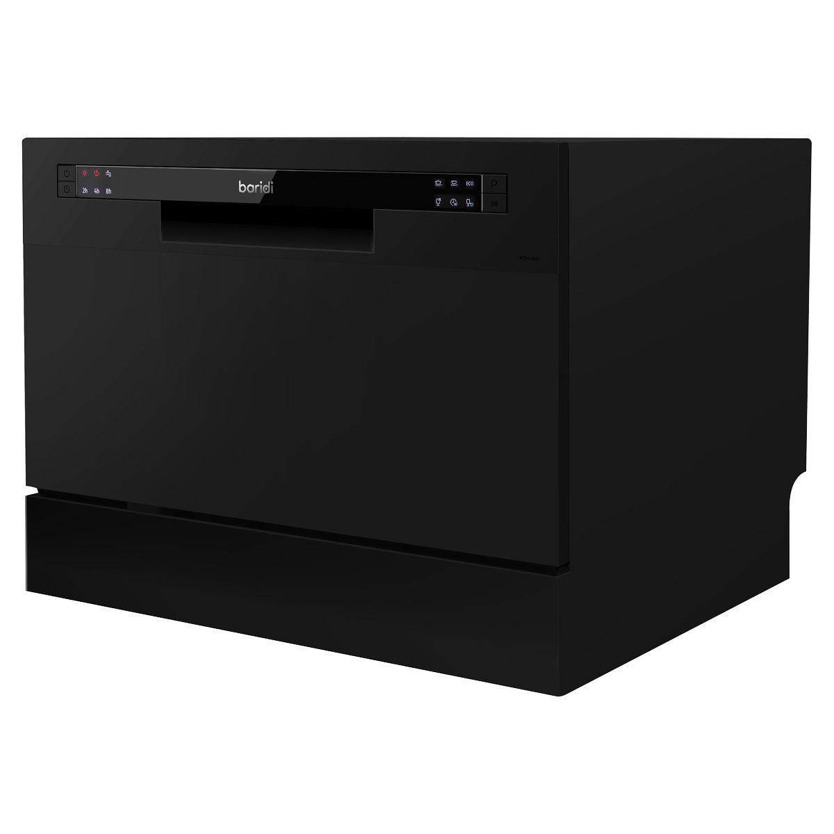 Baridi Tabletop Dishwasher 6 Place Settings 6.5L Capacity - Black