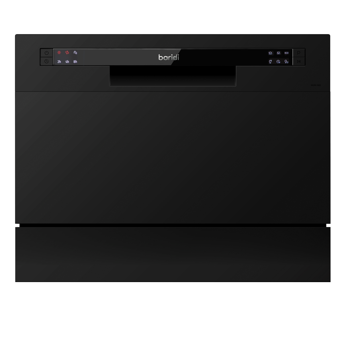 Baridi Tabletop Dishwasher, 6 Place Settings, 6.5L Capacity, Black (DH85)