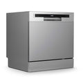 Baridi DH87 Compact Tabletop Counter Dishwasher, 8 Litre Capacity, 8 Place Settings, 6 Programmes, Silver