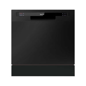 Baridi DH88 Compact Tabletop Counter Dishwasher, 8 Litre Capacity, 8 Place Settings, 6 Programmes, Black