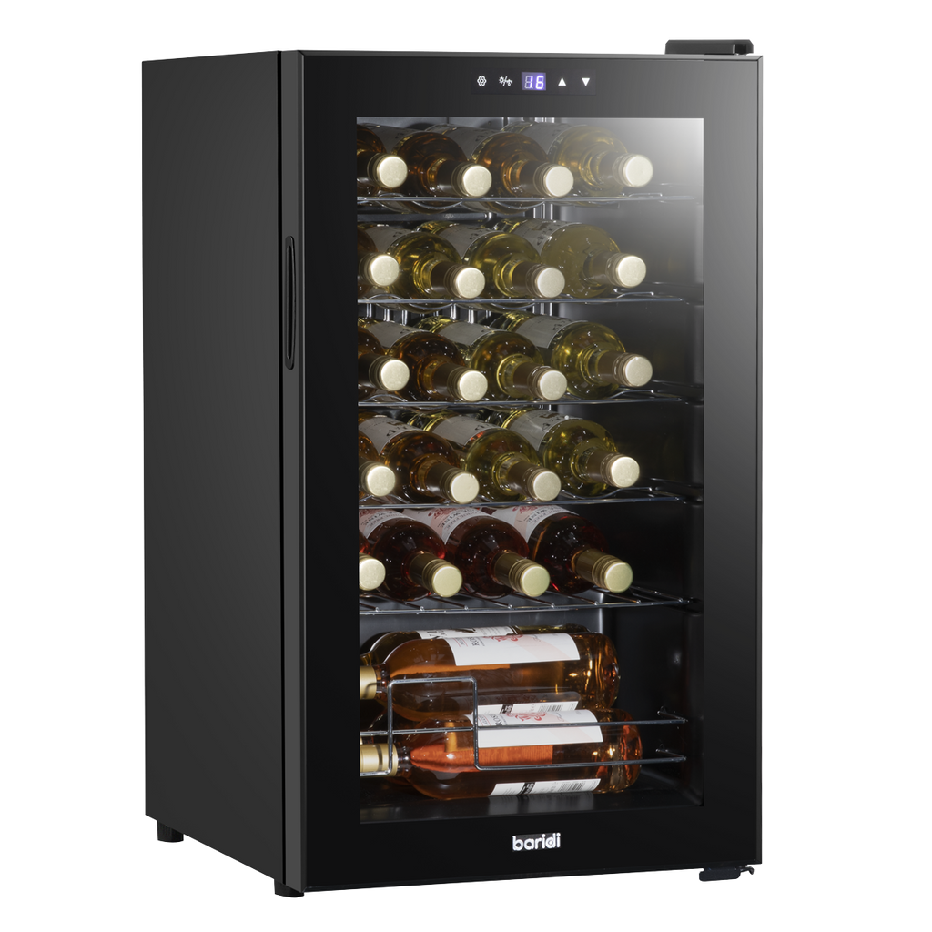 Baridi Wine Cooler Fridge, 24 Bottle, Black (DH9)