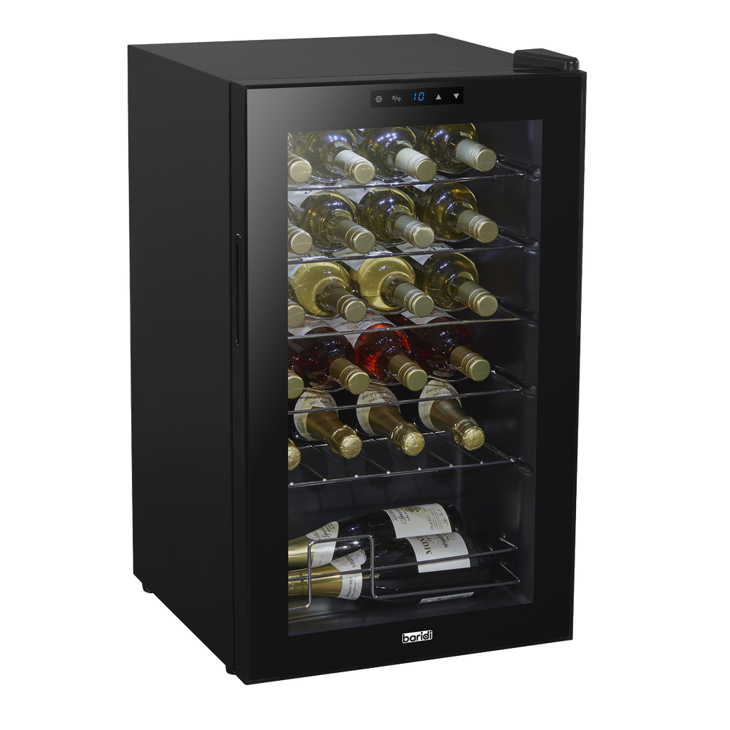 Baridi Wine Cooler Fridge, 24 Bottle, Black (DH9)