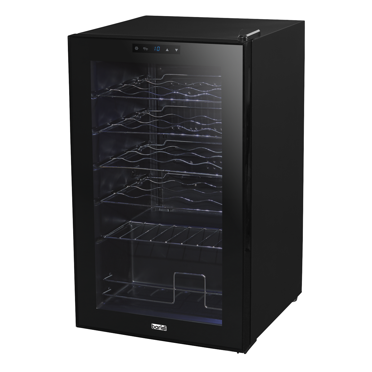 Baridi Wine Cooler Fridge, 24 Bottle, Black (DH9)