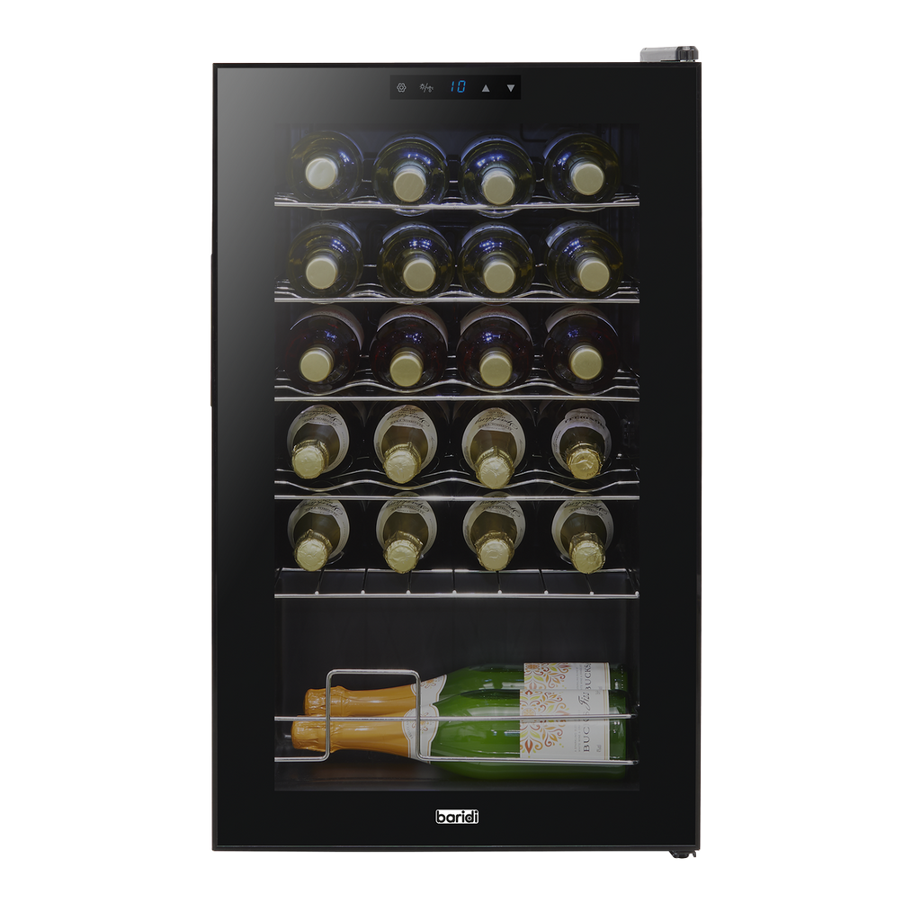 Baridi Wine Cooler Fridge, 24 Bottle, Black (DH9)
