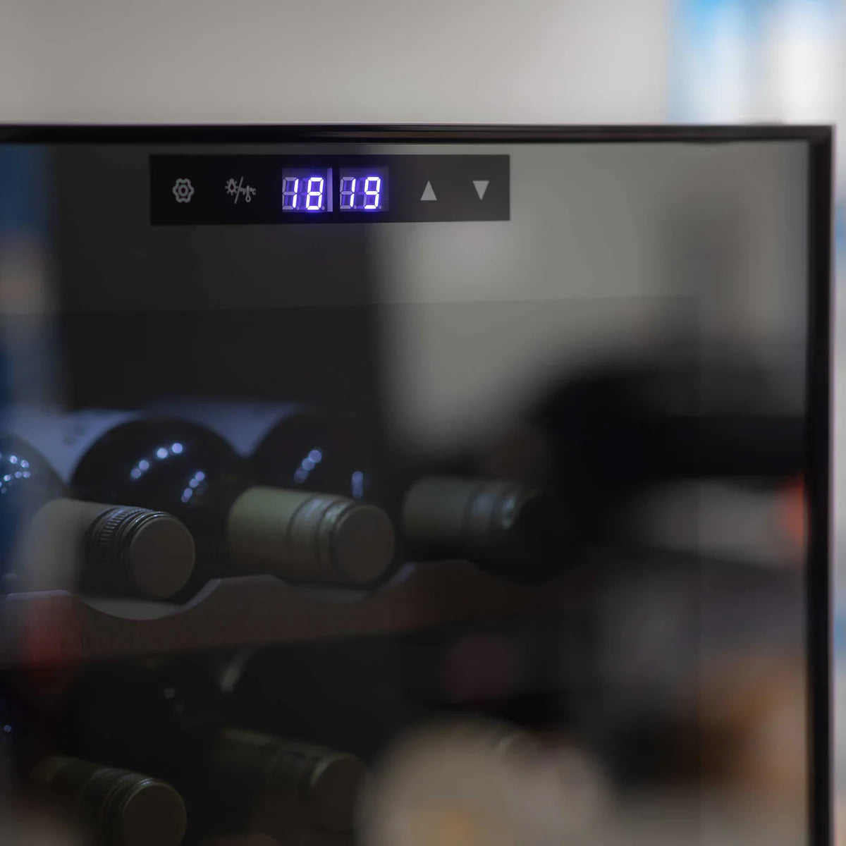 Baridi DH90 Dual Zone Wine Cooler Fridge with Digital Touchscreen Controls, LED Light, 27 Bottle Capacity, Black