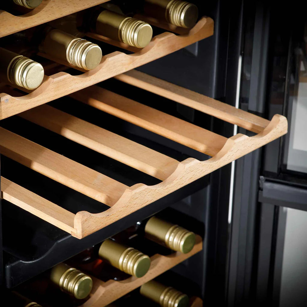 Baridi DH91 Dual Zone Wine Cooler Fridge with Digital Touchscreen Controls, LED Light, 36 Bottle Capacity, Black