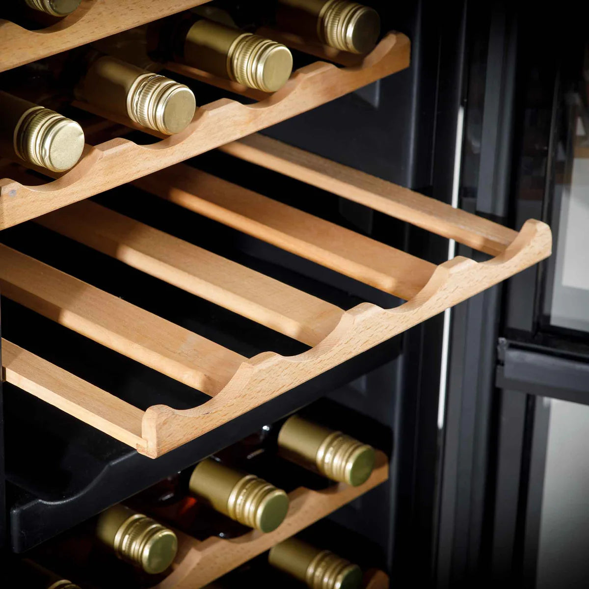 Baridi DH91 Dual Zone Wine Cooler Fridge with Digital Touchscreen Controls, LED Light, 36 Bottle Capacity, Black