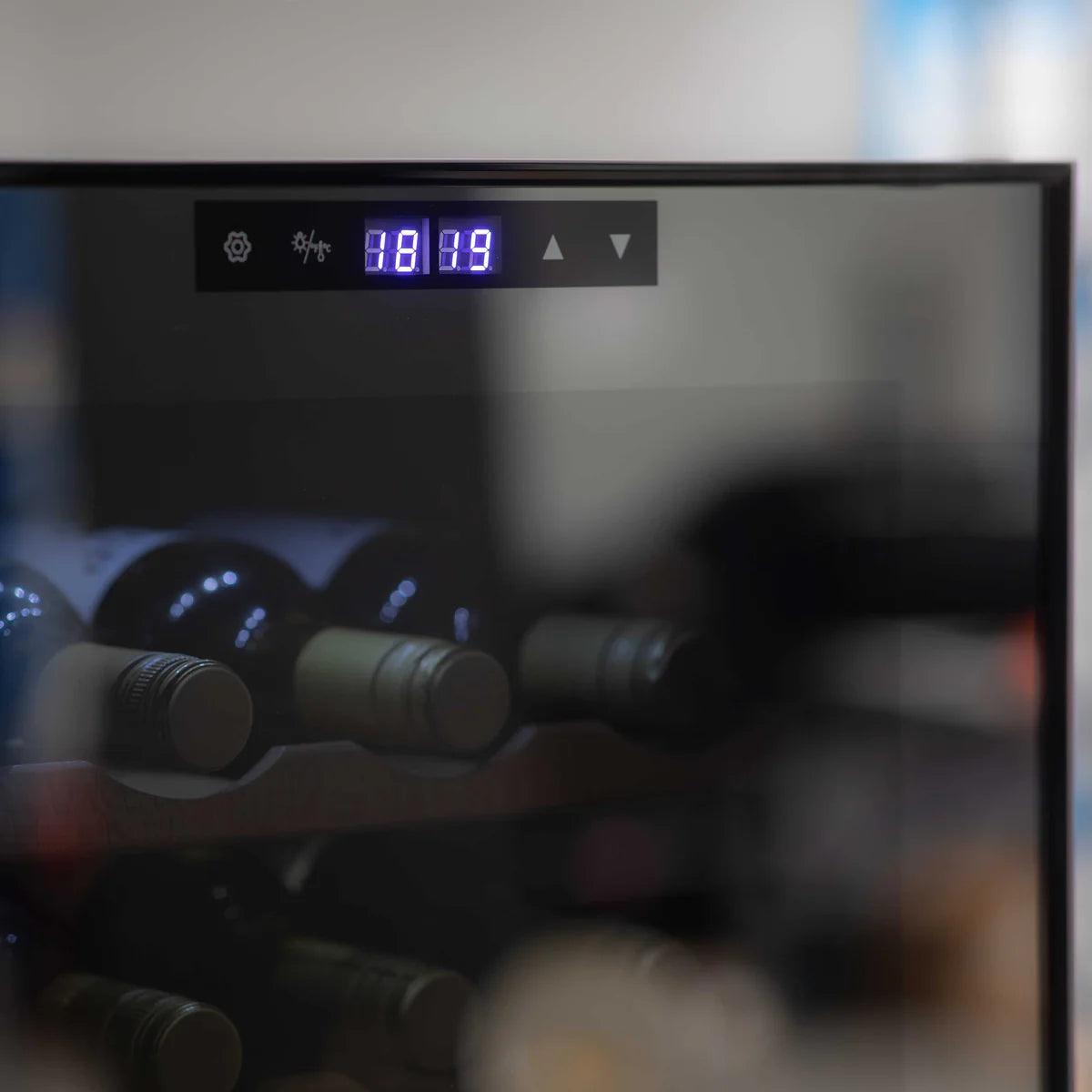 Baridi DH92 Dual Zone Wine Cooler Fridge with Digital Touchscreen Controls, LED Light, 44 Bottle Capacity, Black