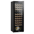 Baridi DH92 Dual Zone Wine Cooler Fridge with Digital Touchscreen Controls, LED Light, 44 Bottle Capacity, Black
