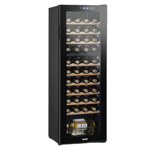 Baridi DH92 Dual Zone Wine Cooler Fridge with Digital Touchscreen Controls, LED Light, 44 Bottle Capacity, Black