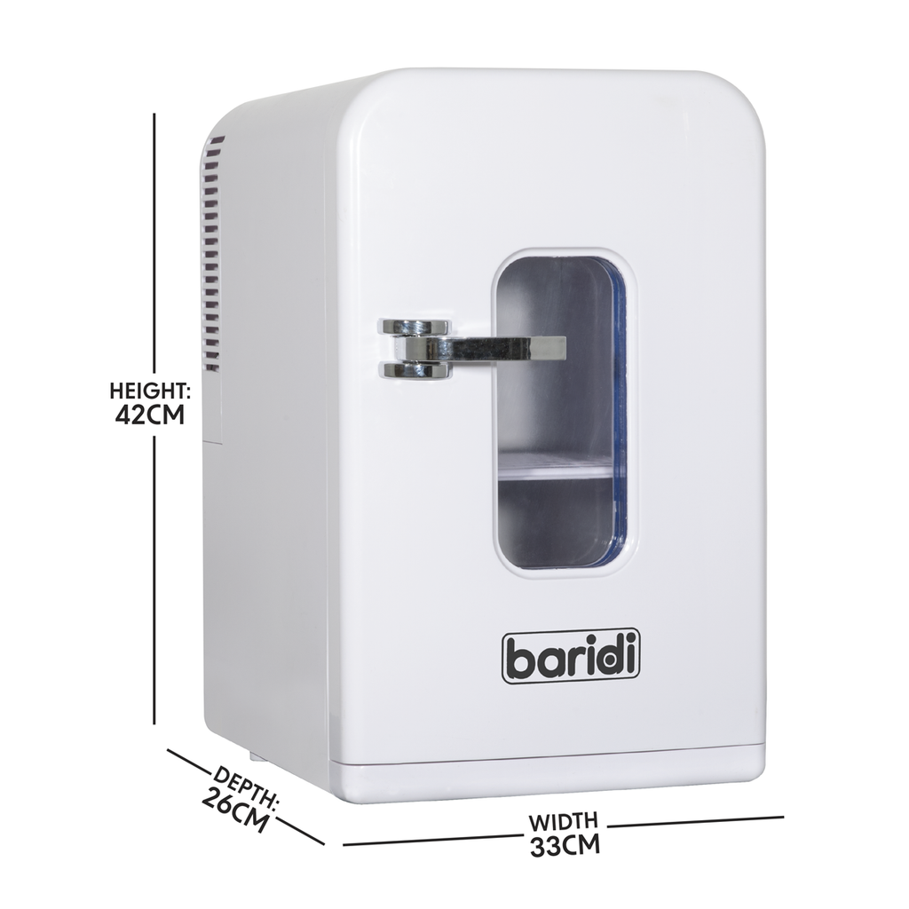 Baridi Mini Fridge/Warmer, 15L Capacity, White (DH94) (Factory Refurbished B)