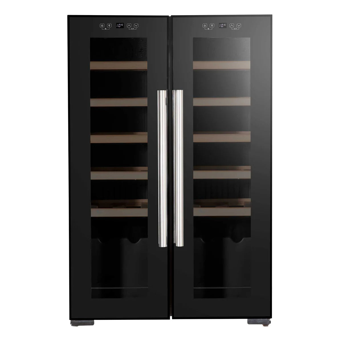 Baridi DH97 Dual Zone Wine Cooler Fridge with Digital Touchscreen Controls, LED Light, 24 Bottle Capacity, Black