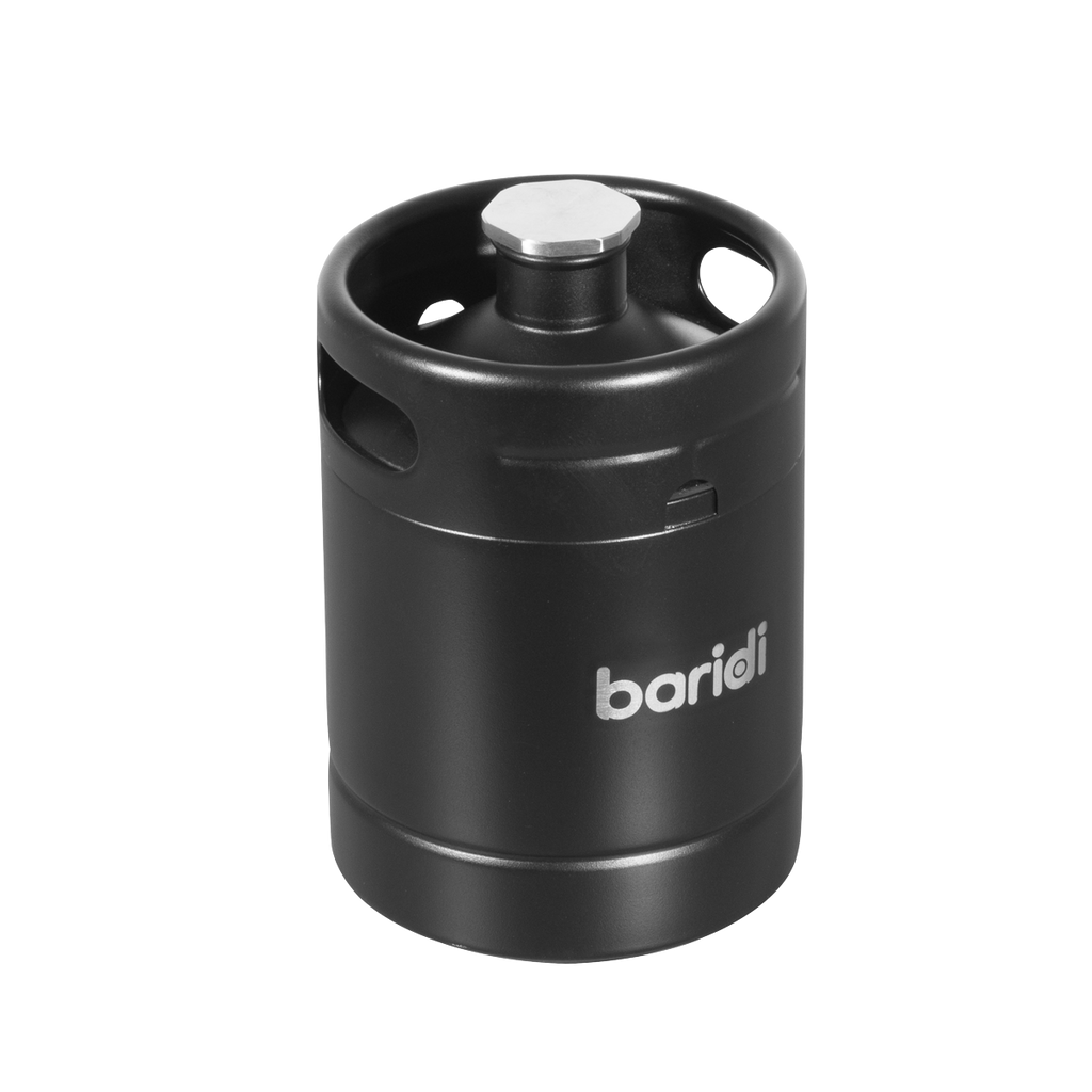 Baridi Stainless Steel Growler Keg, 2L Capacity, Black (DH99) (Factory Refurbished A)