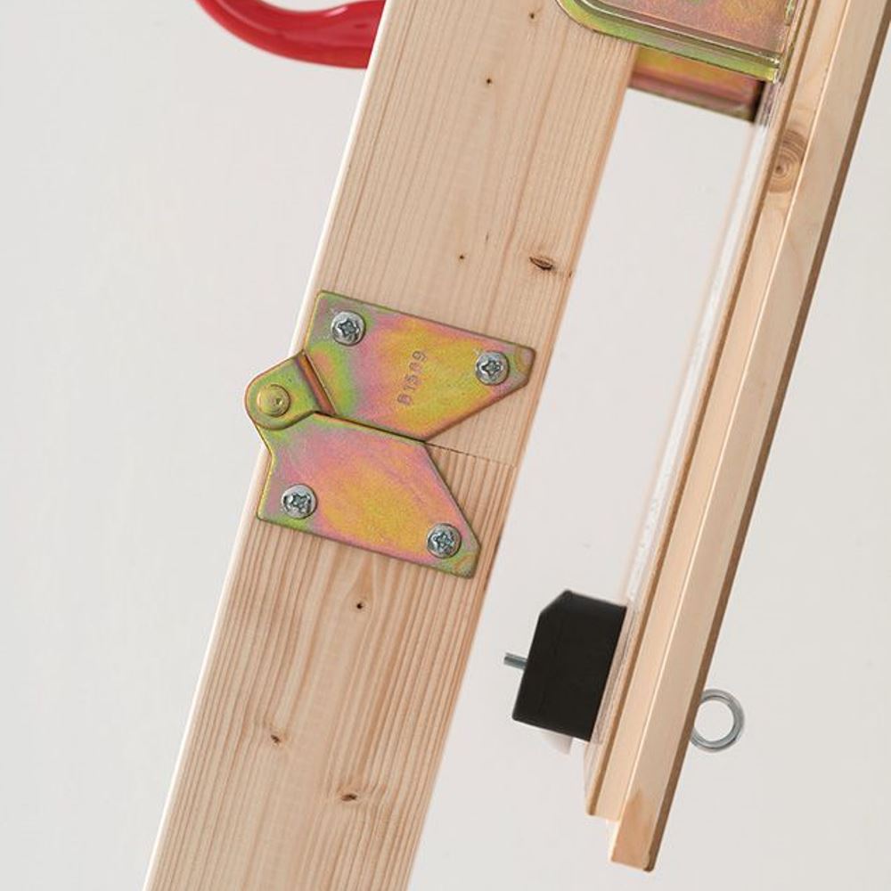 DJM Direct DJM26-5 3 Section Deluxe Eco Timber Folding Attic Loft Ladder with Insulated Hatch