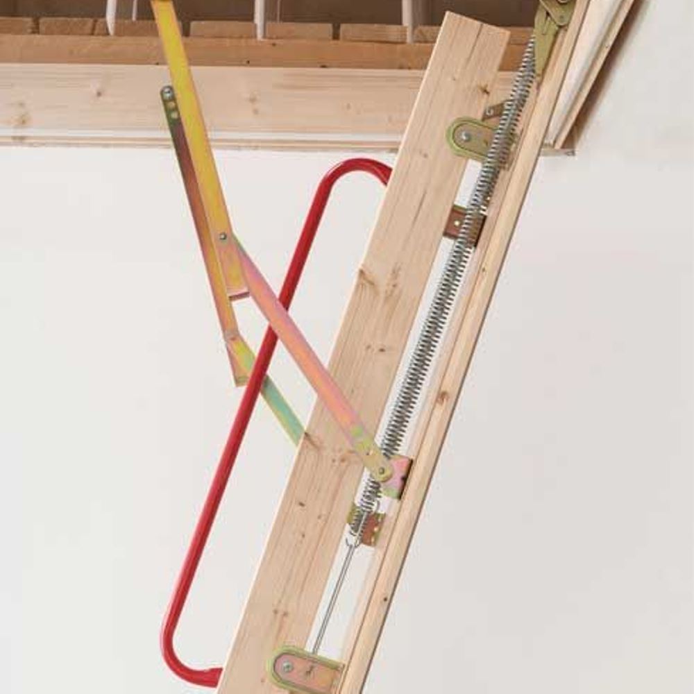 DJM Direct DJM26-5 3 Section Deluxe Eco Timber Folding Attic Loft Ladder with Insulated Hatch