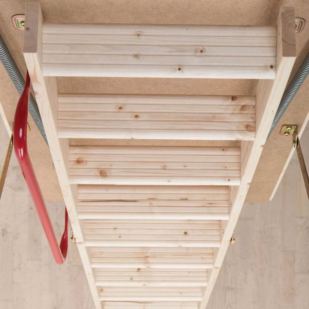 DJM Direct DJM26-5 3 Section Deluxe Eco Timber Folding Attic Loft Ladder with Insulated Hatch