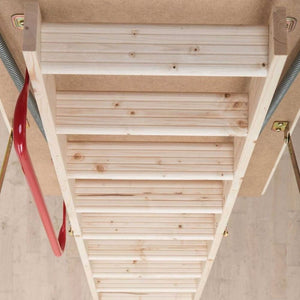 DJM Direct DJM26-5 3 Section Deluxe Eco Timber Folding Attic Loft Ladder with Insulated Hatch