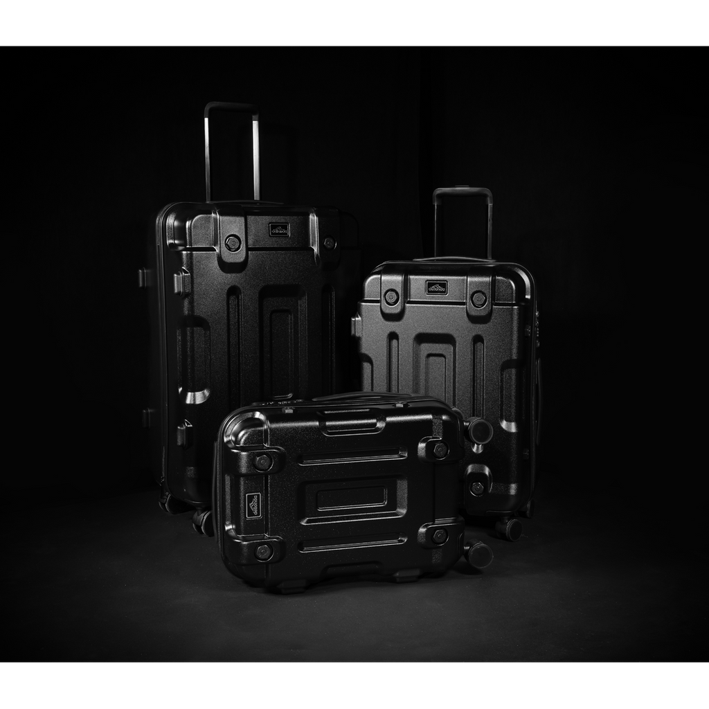 Dellonda Lightweight ABS Luggage Set with TSA Lock, 3-Piece, Black (DL10)