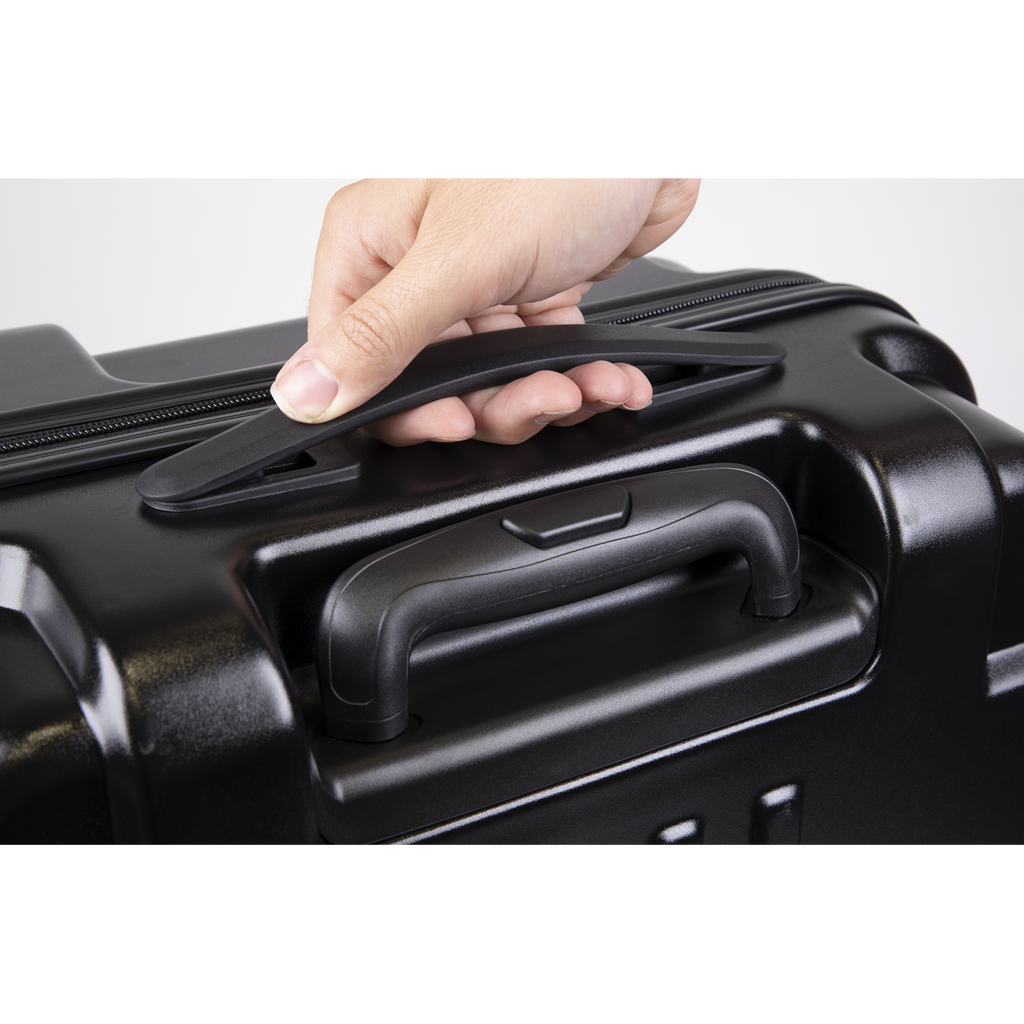 Dellonda Lightweight ABS Luggage Set with TSA Lock, 3-Piece, Black (DL10)
