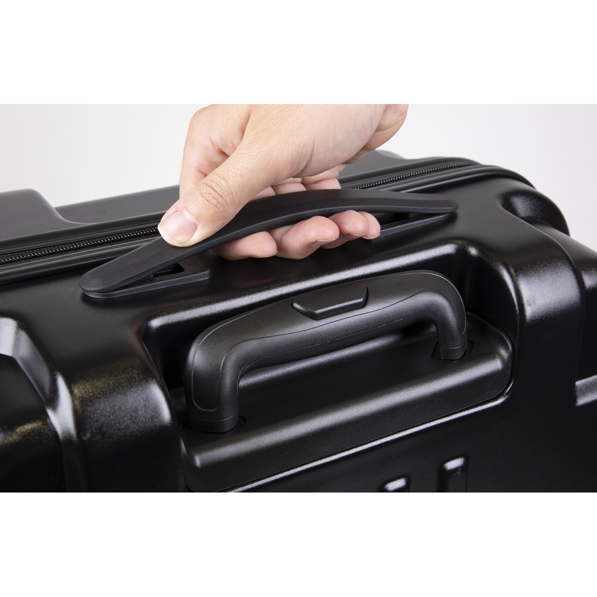 Dellonda Lightweight ABS Luggage Set with TSA Lock, 3-Piece, Black (DL10)