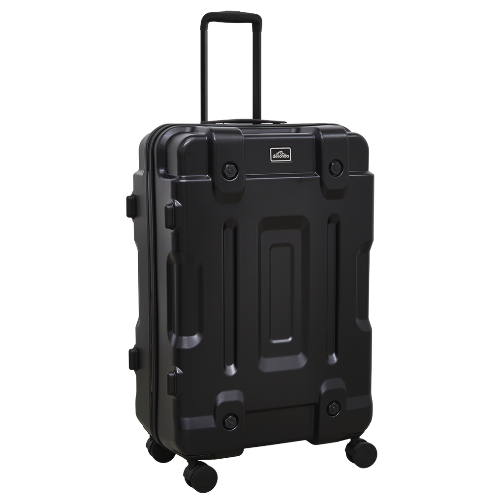 Dellonda Lightweight ABS Luggage Set with TSA Lock, 3-Piece, Black (DL10)