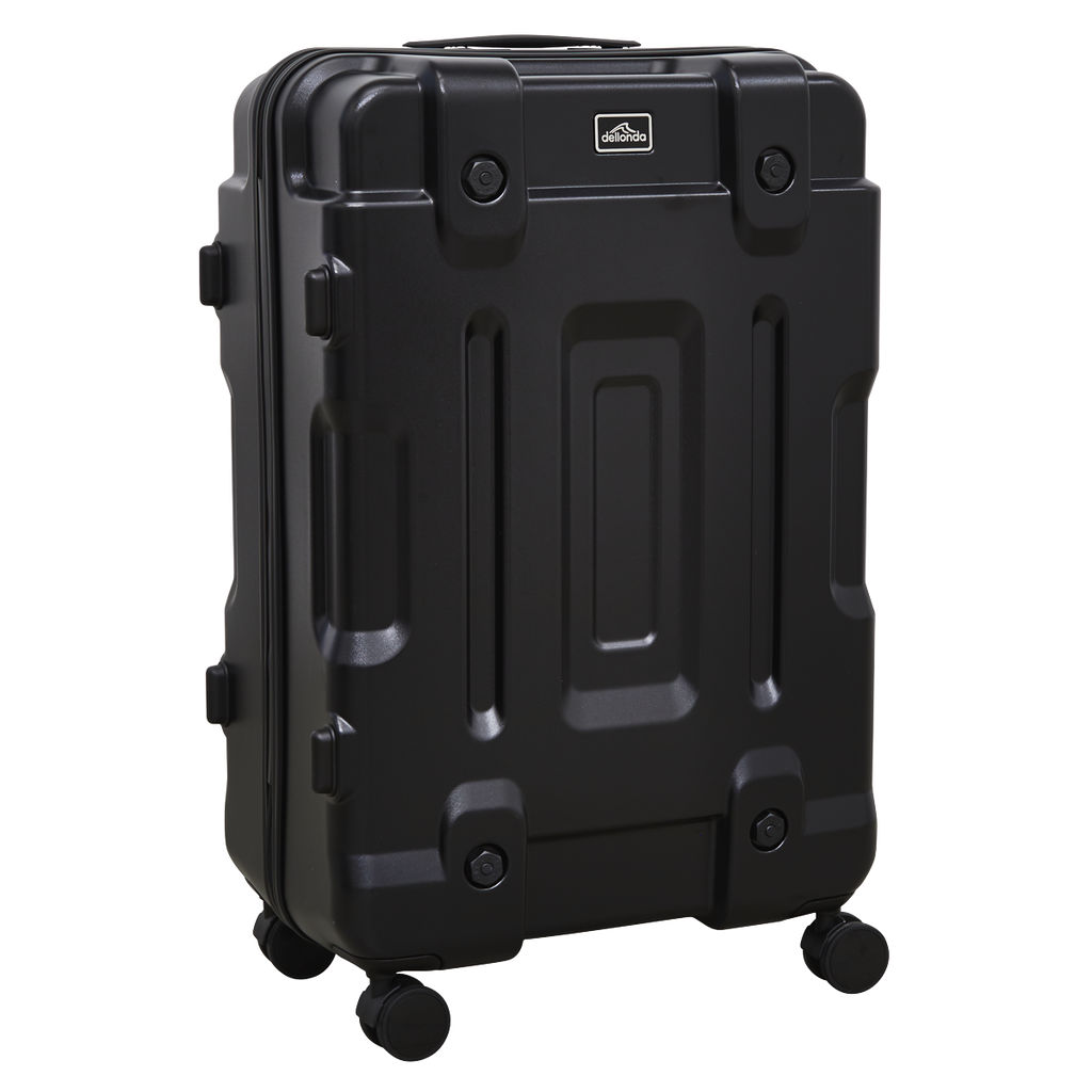 Dellonda Lightweight ABS Luggage Set with TSA Lock, 3-Piece, Black (DL10)