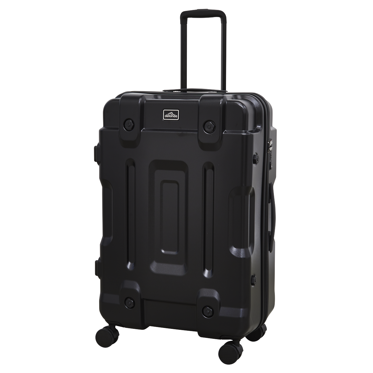 Dellonda Lightweight ABS Luggage Set with TSA Lock, 3-Piece, Black (DL10)