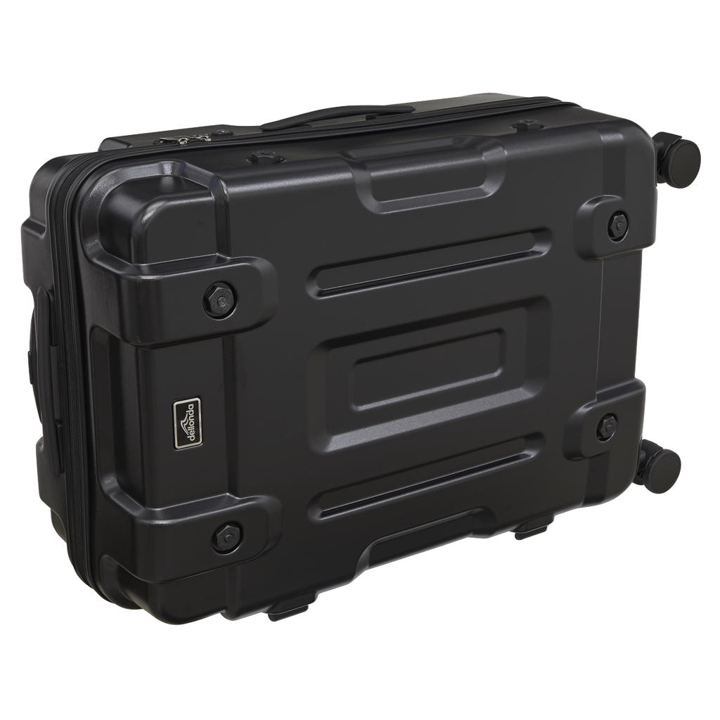 Dellonda Lightweight ABS Luggage Set with TSA Lock, 3-Piece, Black (DL10)