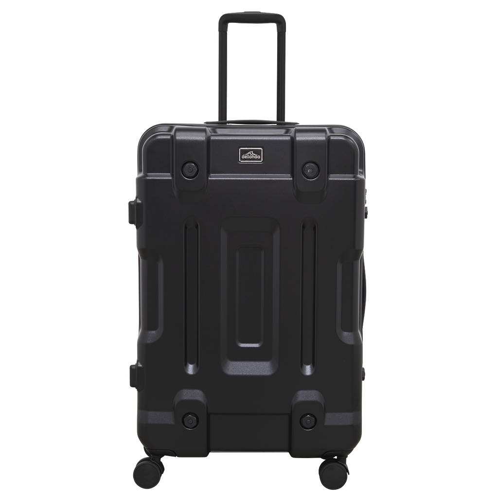 Dellonda Lightweight ABS Luggage Set with TSA Lock, 3-Piece, Black (DL10)