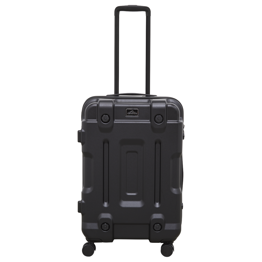 Dellonda Lightweight ABS Luggage Set with TSA Lock, 3-Piece, Black (DL10)