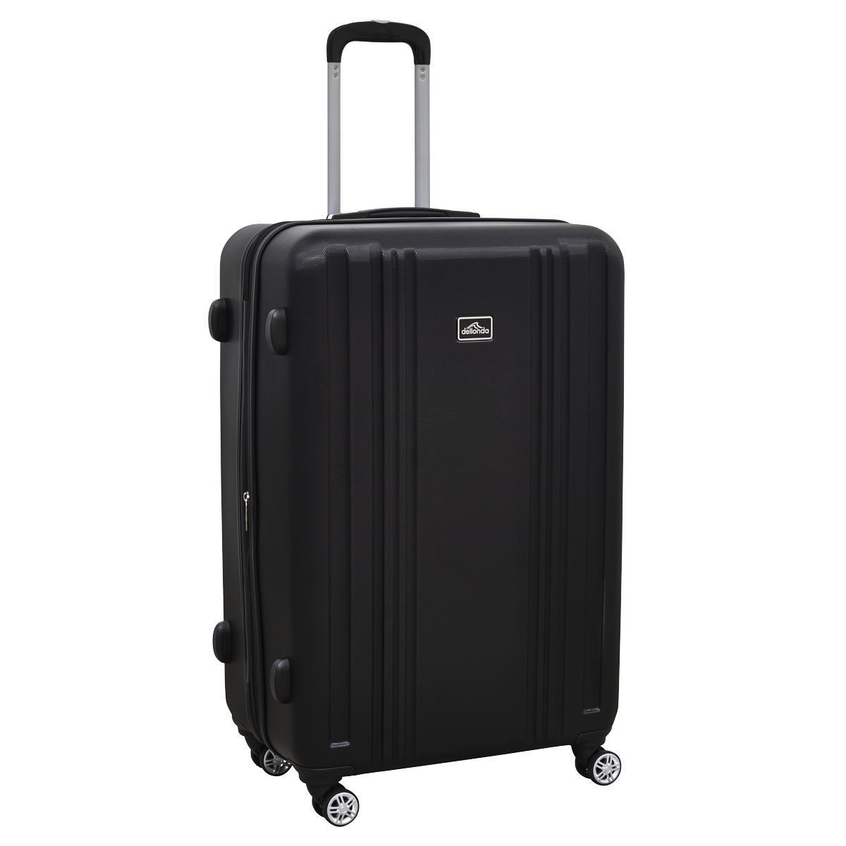 Dellonda Lightweight ABS Luggage Set with TSA Lock, 3-Piece, Black (DL11)