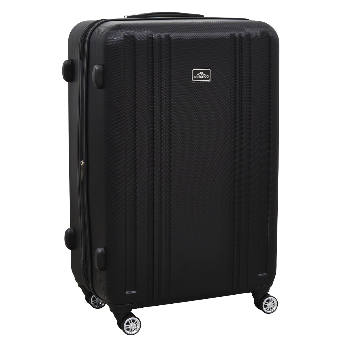 Dellonda Lightweight ABS Luggage Set with TSA Lock, 3-Piece, Black (DL11)