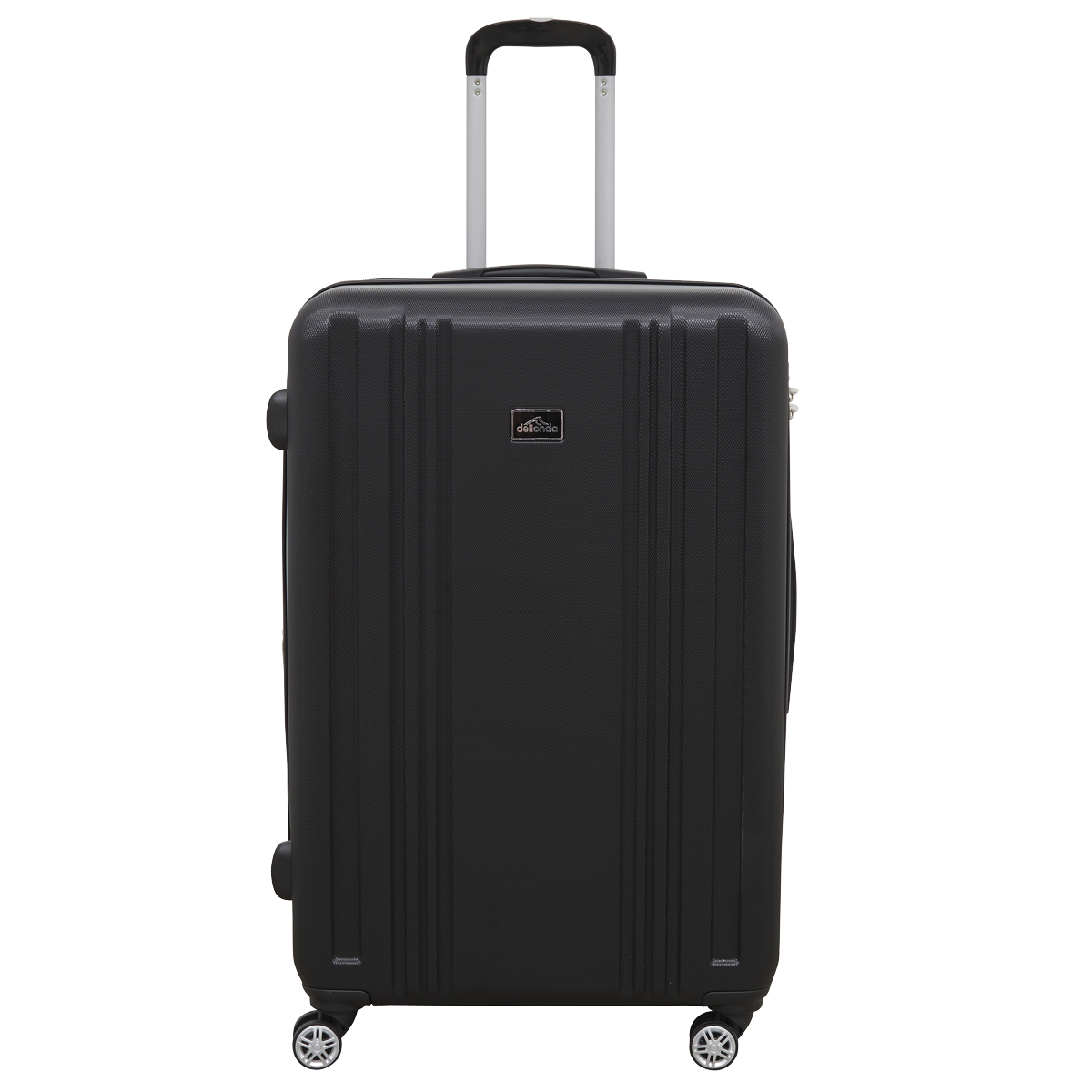 Dellonda Lightweight ABS Luggage Set with TSA Lock, 3-Piece, Black (DL11)