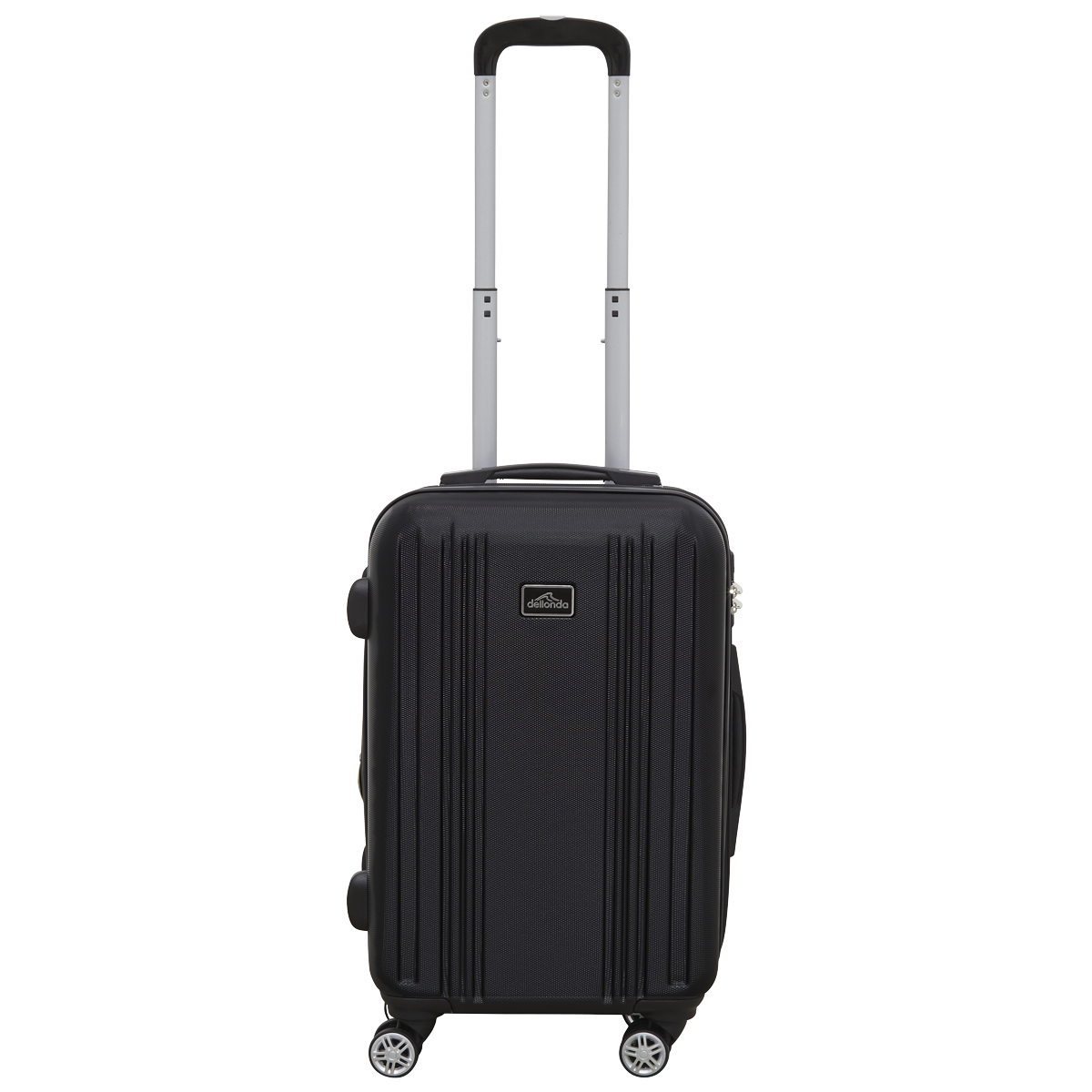 Dellonda Lightweight ABS Luggage Set with TSA Lock, 3-Piece, Black (DL11)